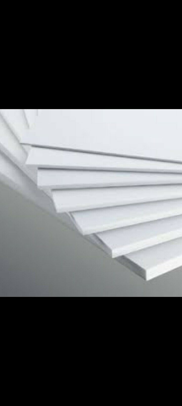 3mm 10ft x 4ft (1220mm x 3050mm) Matt White Rigid Foam PVC sheet Foamalite Foamex