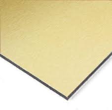 3mm 10ft x 5ft 3050mm x 1500mm Gold Brushed 0.21 Aluminium Composite Printbond ACM