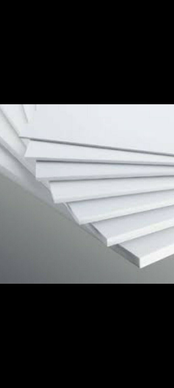 10mm 10ft x 6ft (3050mm x 2050mm) Matt White Rigid Foam PVC sht Foamalite Foamex