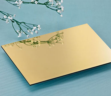 3mm 8ft x 4ft 2440mm x 1220mm Mirror 0.3 Aluminium Composite Printbond ACM Gold or Silver