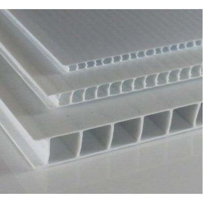 5 Sheets 4mm 10ft x 5ft 1524m x 3050mm White Correx Fluted Display Board LF