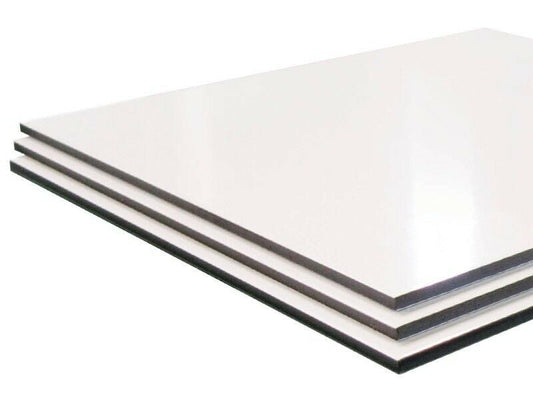 3mm 8ft x 4ft 2440mm x 1220mm White Gloss/Matt 0.3 Aluminium Composite Sheet Printbond ACM